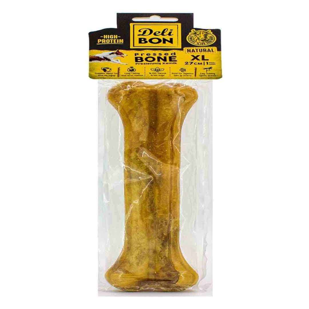Delibon Natural Skin Pressed Dog Bone Treat Xl 27 cm