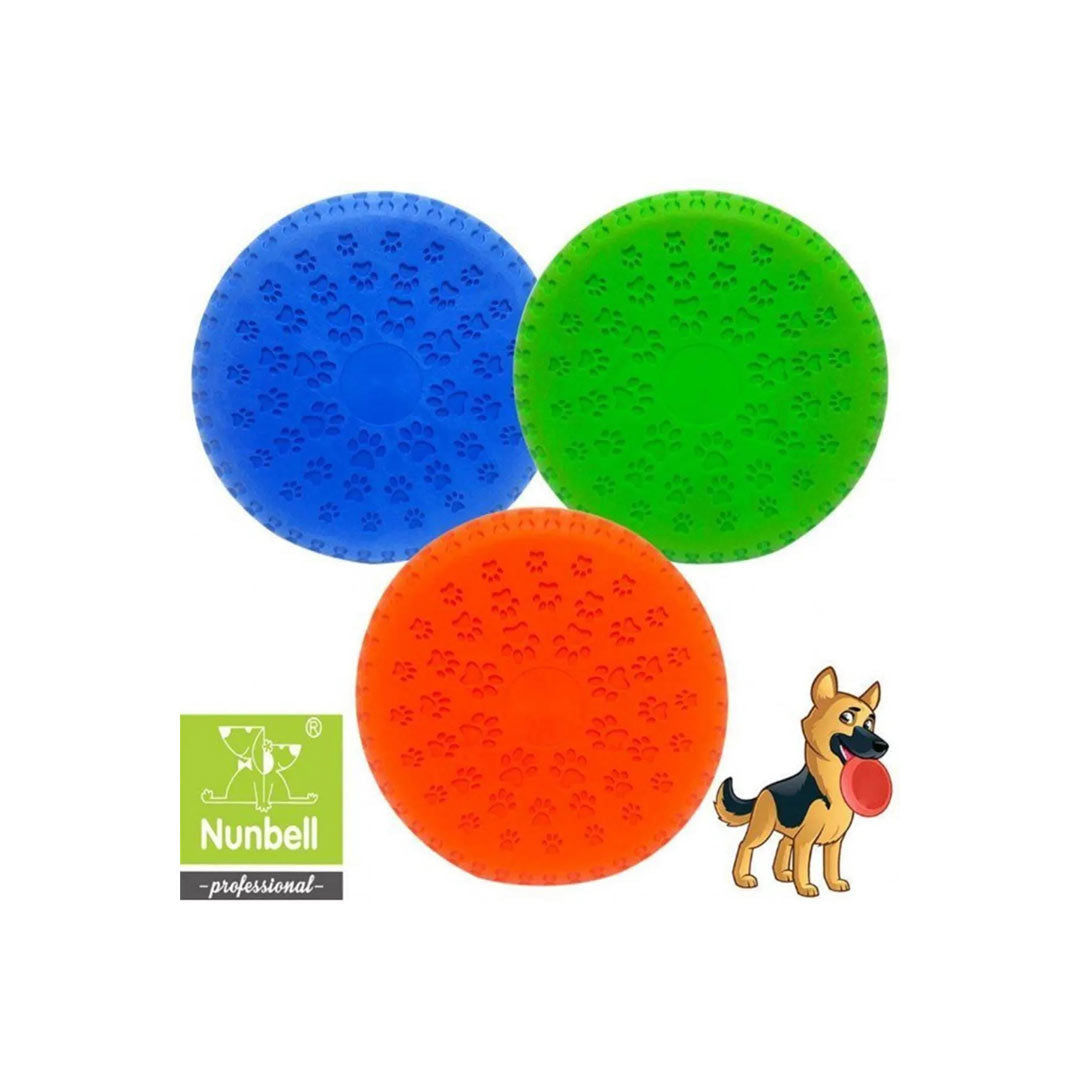 Nunbell Pati Desenli Kauçuk Frizbi Köpek Oyuncağı 23 cm