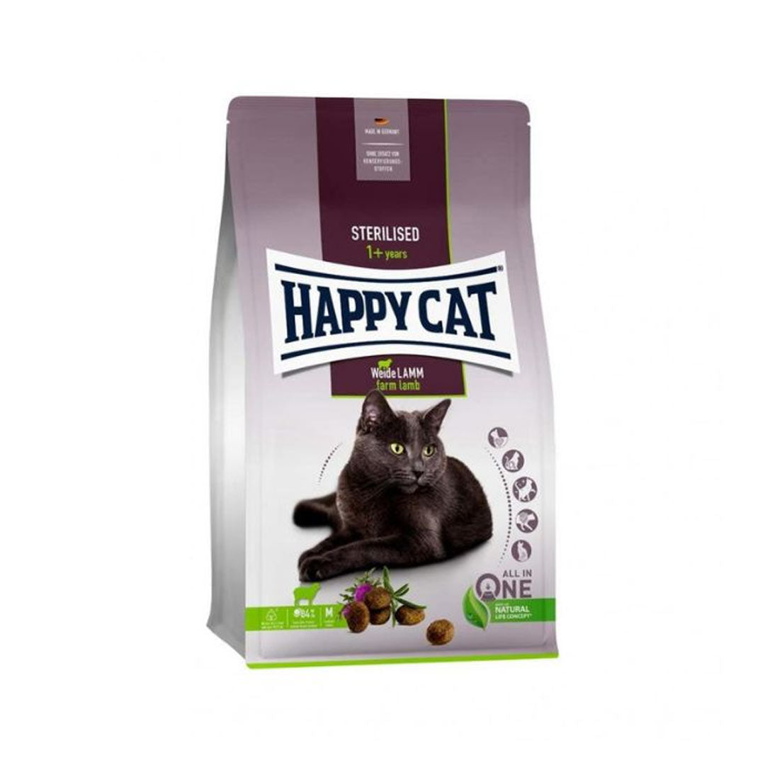 Happy Cat Weide Lamm Kuzu Etli Kısırlaştırılmış kedi Mamasi 4kg