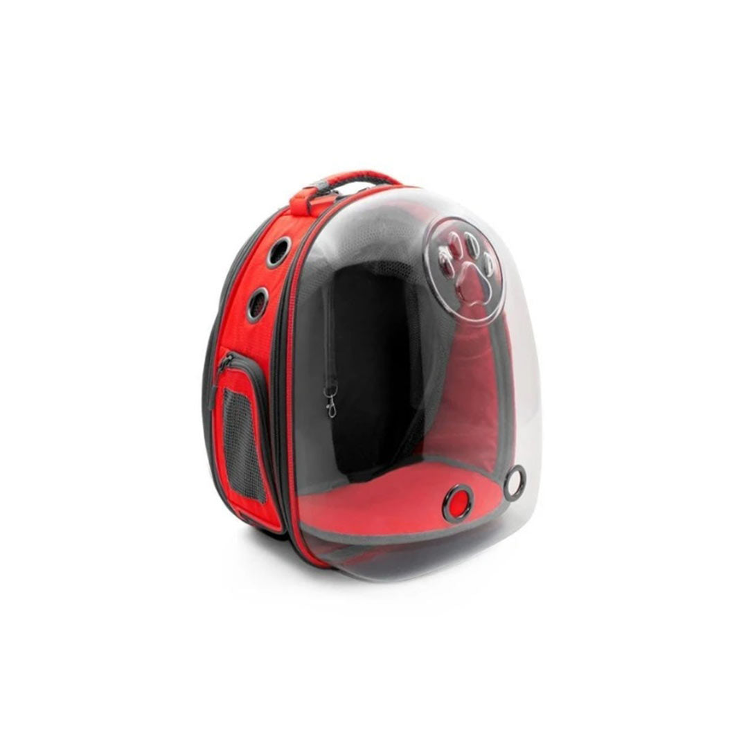 Doggie & Cattie Fileli Kirmizi Kedi ve Küçük Irk Köpek Sırt Taşıma Çantası 25x60x40 Cm