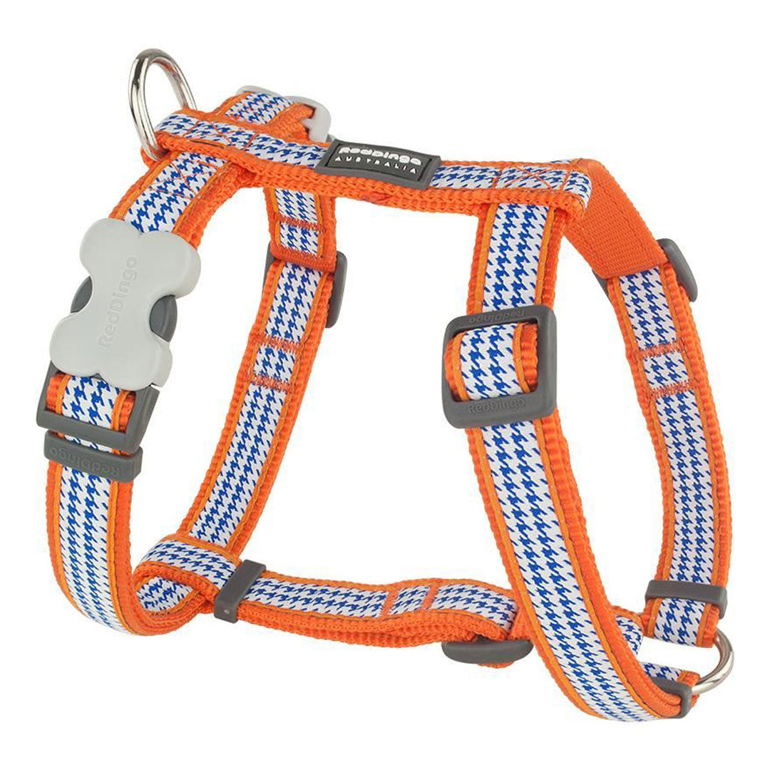 Reddingo Fang It Patterned Orange Dog Harness 25 Mm