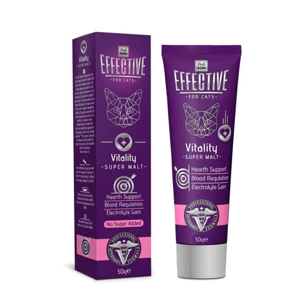 Delibon Effective Vitality Yavru ve Yetişkin Kalp Sağlık Destekleyici Kedi Macun 50 gr