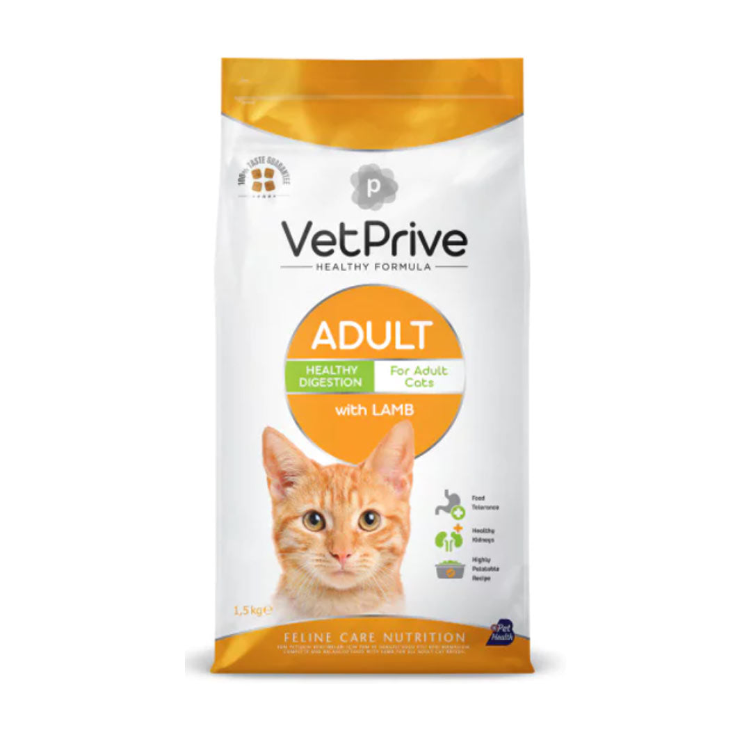 Vet Prive Digestion Kuzu Etli Yetişkin Kedi Maması 1.5 KG