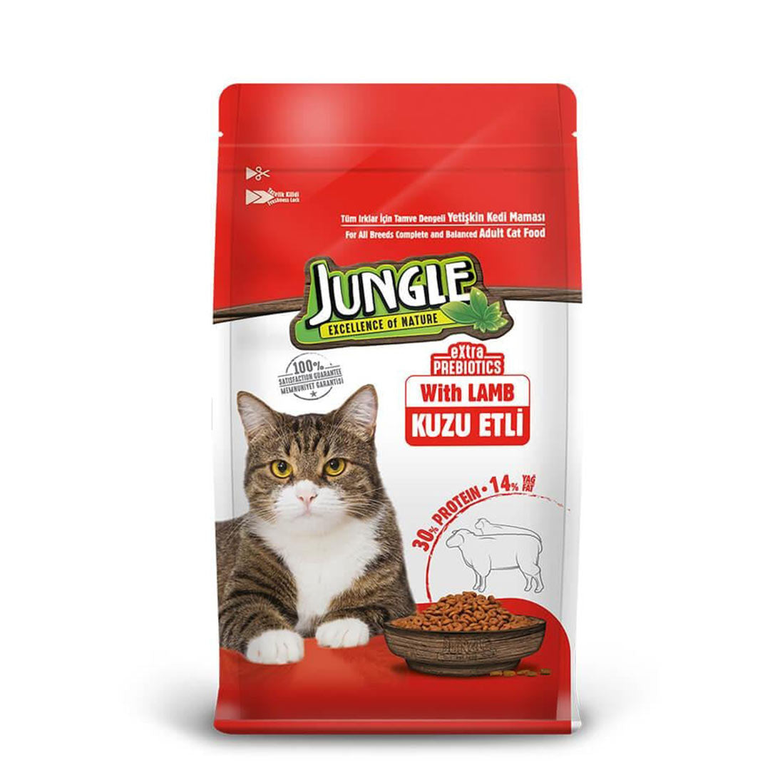Jungle Kuzulu Yetişkin Kedi Maması 1,5 kg