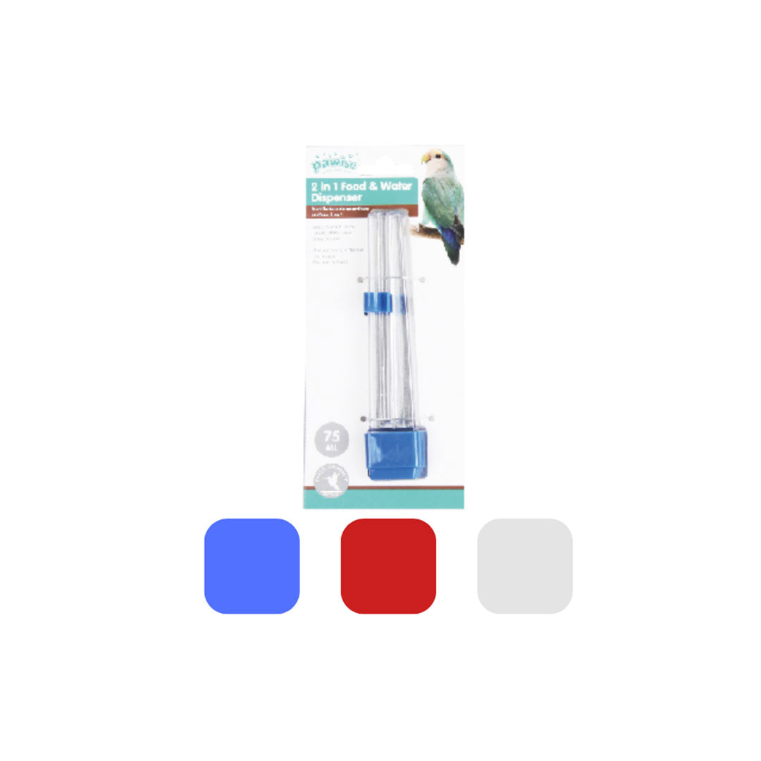 Pawise Plastik Kuş Suluğu ve Yemliği 75ml 14,5cm