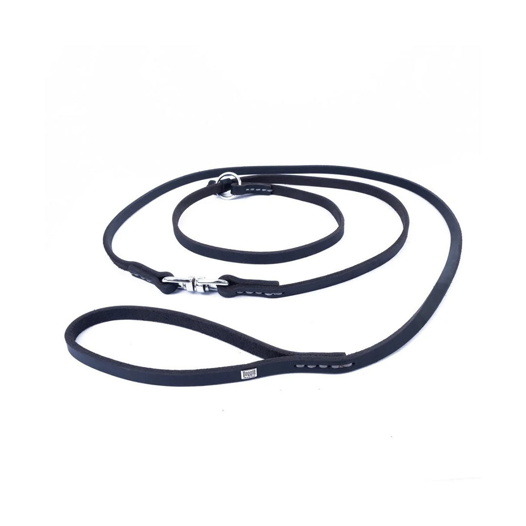 Doggie Yağlı Deri Boğma Eğitim Kahverengi Köpek Gezdirme Tasması Medium 1.5x160 Cm