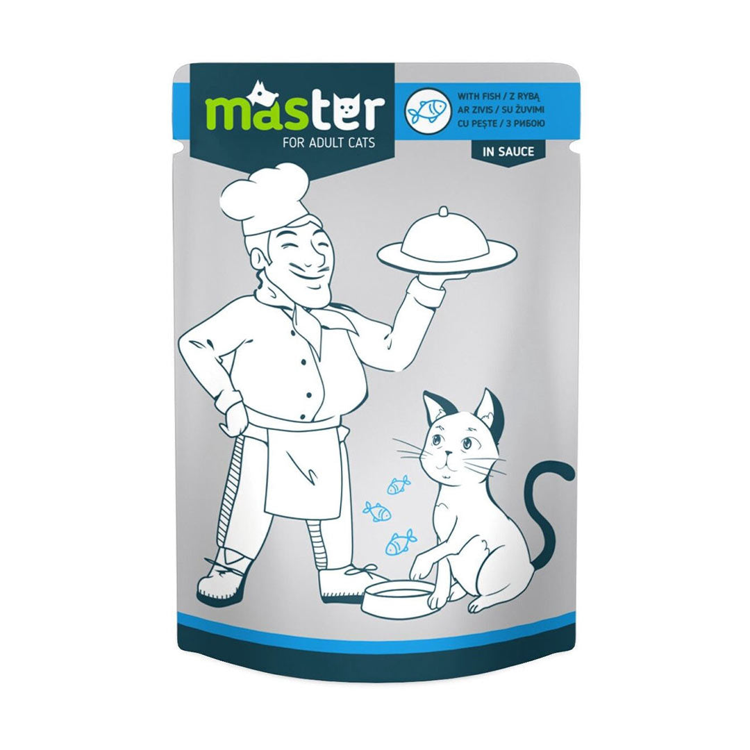 Master Soslu Balık Etli Yetişkin Yaş Kedi Maması 80gr
