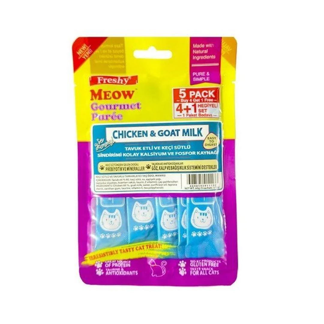 Freshy بستنی گربه با مرغ و شیر بز 4+1 عدد 60gr