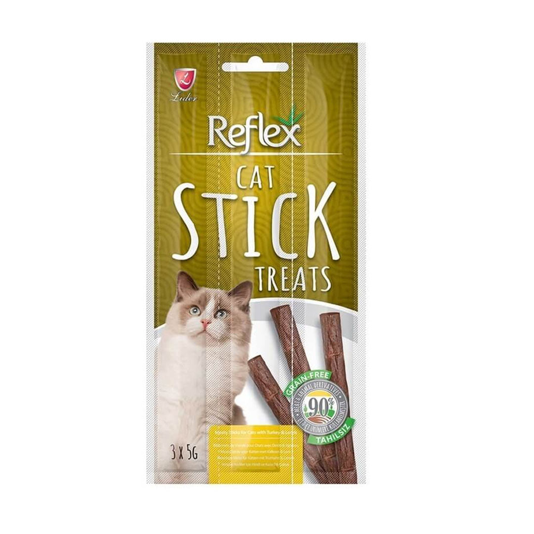 چوب غذای گربه بره بوقلمون رفلکس 5 گرم 3 عدد