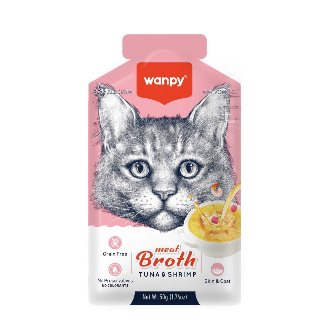 Wanpy Ton Balıklı ve Karidesli Soslu Kedi Çorbasi 50g