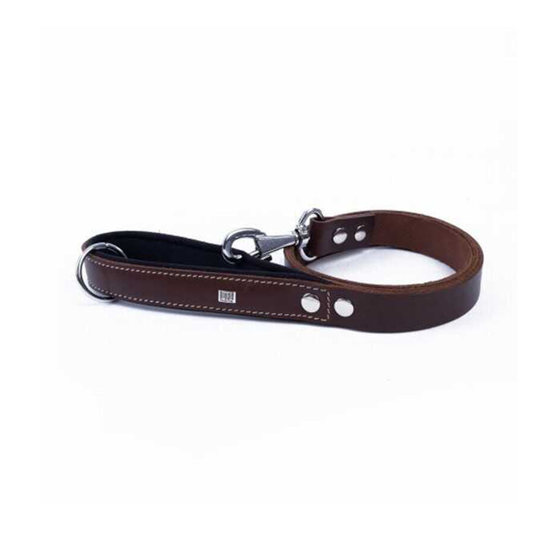 Doggie Comfortable Genuine Leather Handmade Brown Dog Walking Leash 3x100cm
