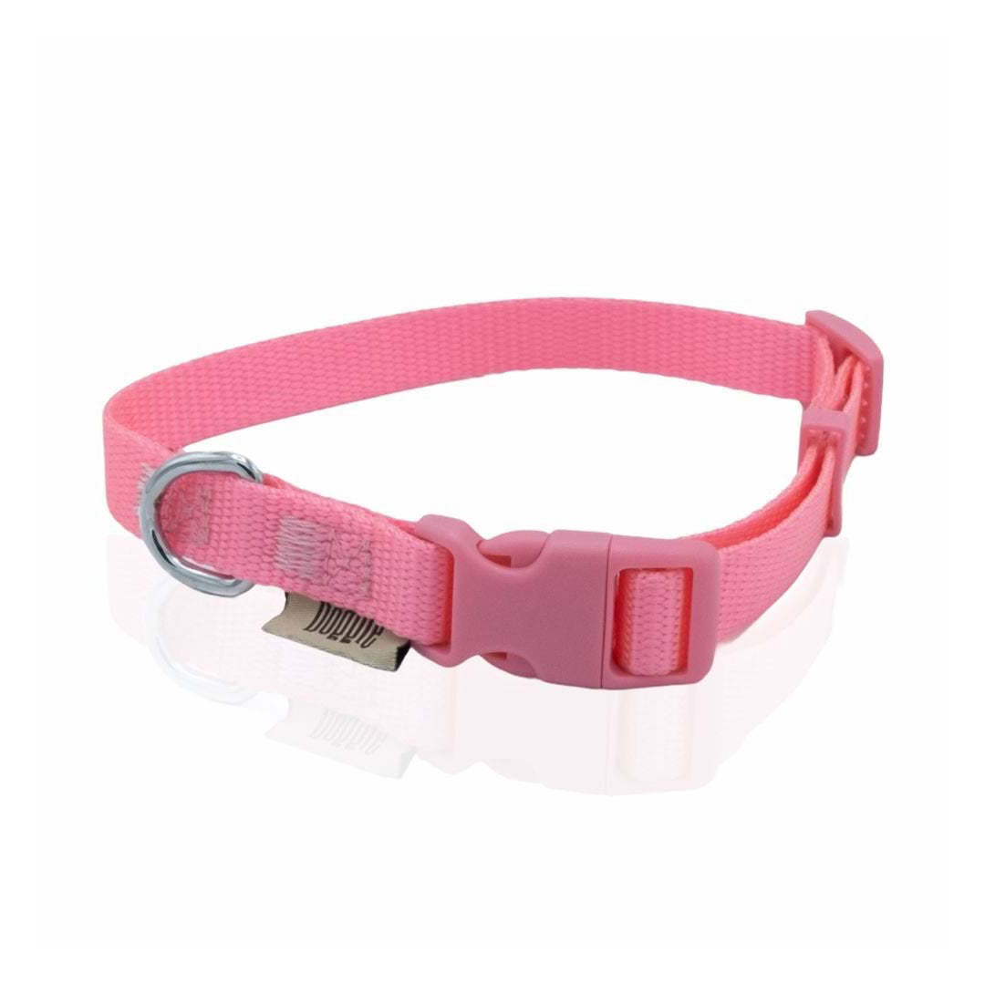 Doggie Classic Dokuma Pembe Köpek Boyun Tasması Medium 1,5x25-40 Cm