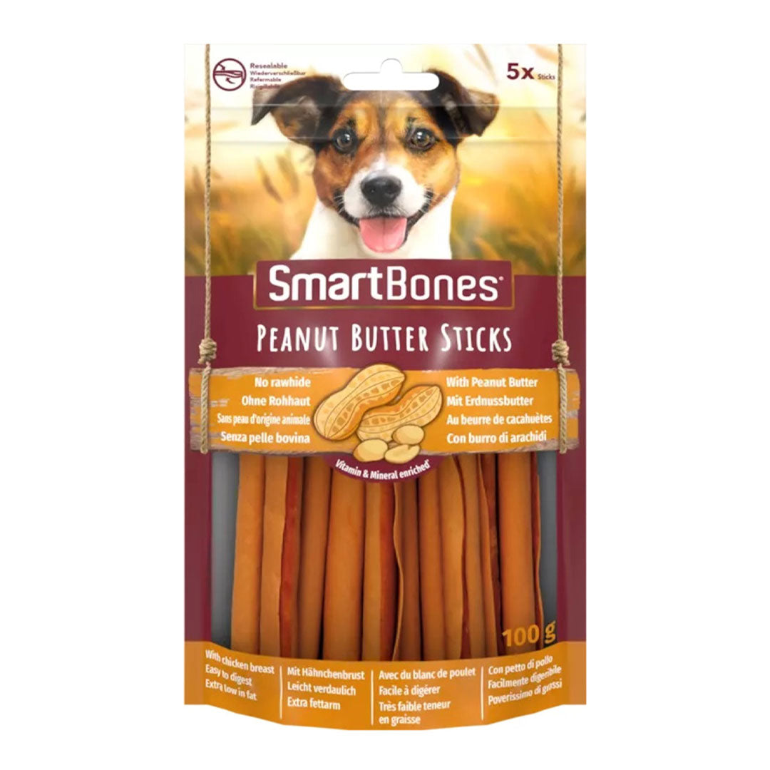 SmartBones Fıstık Ezmeli Stick Köpek Ödülü 5'li 100 gr