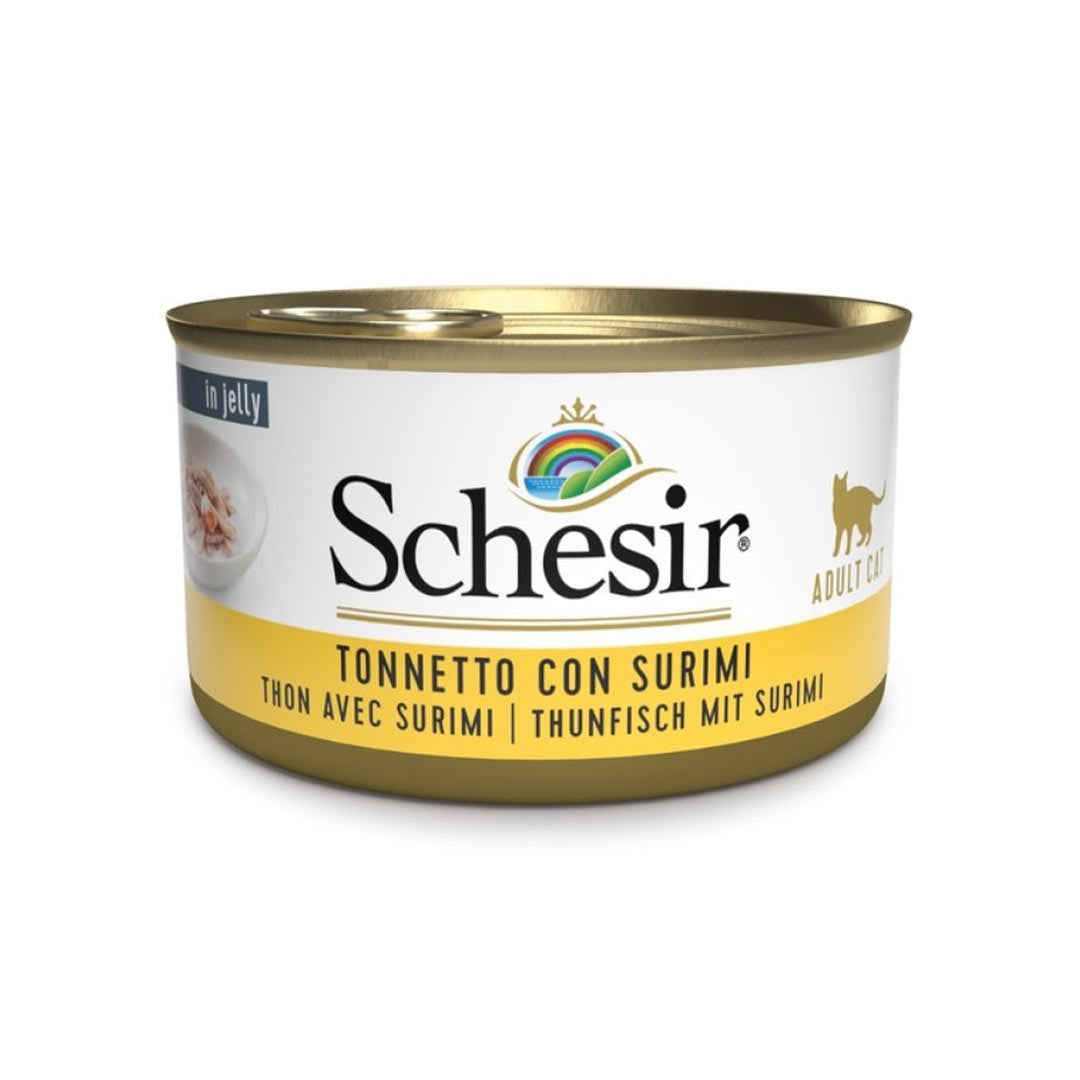 Schesir Jelly Ton Balıklı Ve Surimi Yetişkin Kedi Konservesi 85gr