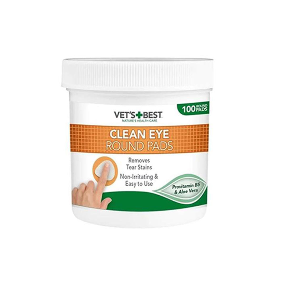 VET'S BEST Kedi ve Köpekler için Aloe Vera Özlü Göz Temizleme Pedi (100'lü)