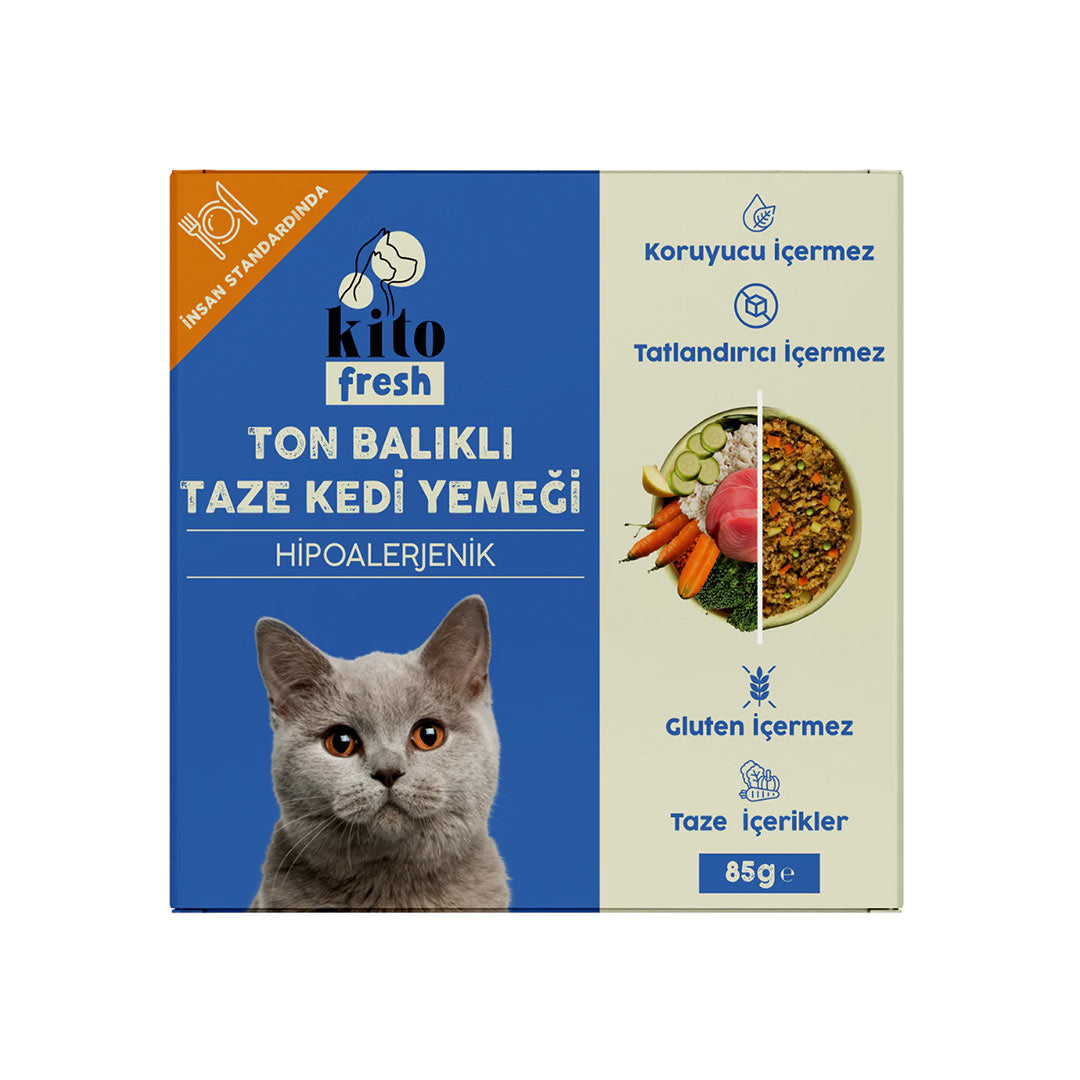 Kito Hipoalerjenik Ton Balıklı Taze Kedi Yemeği 85gr