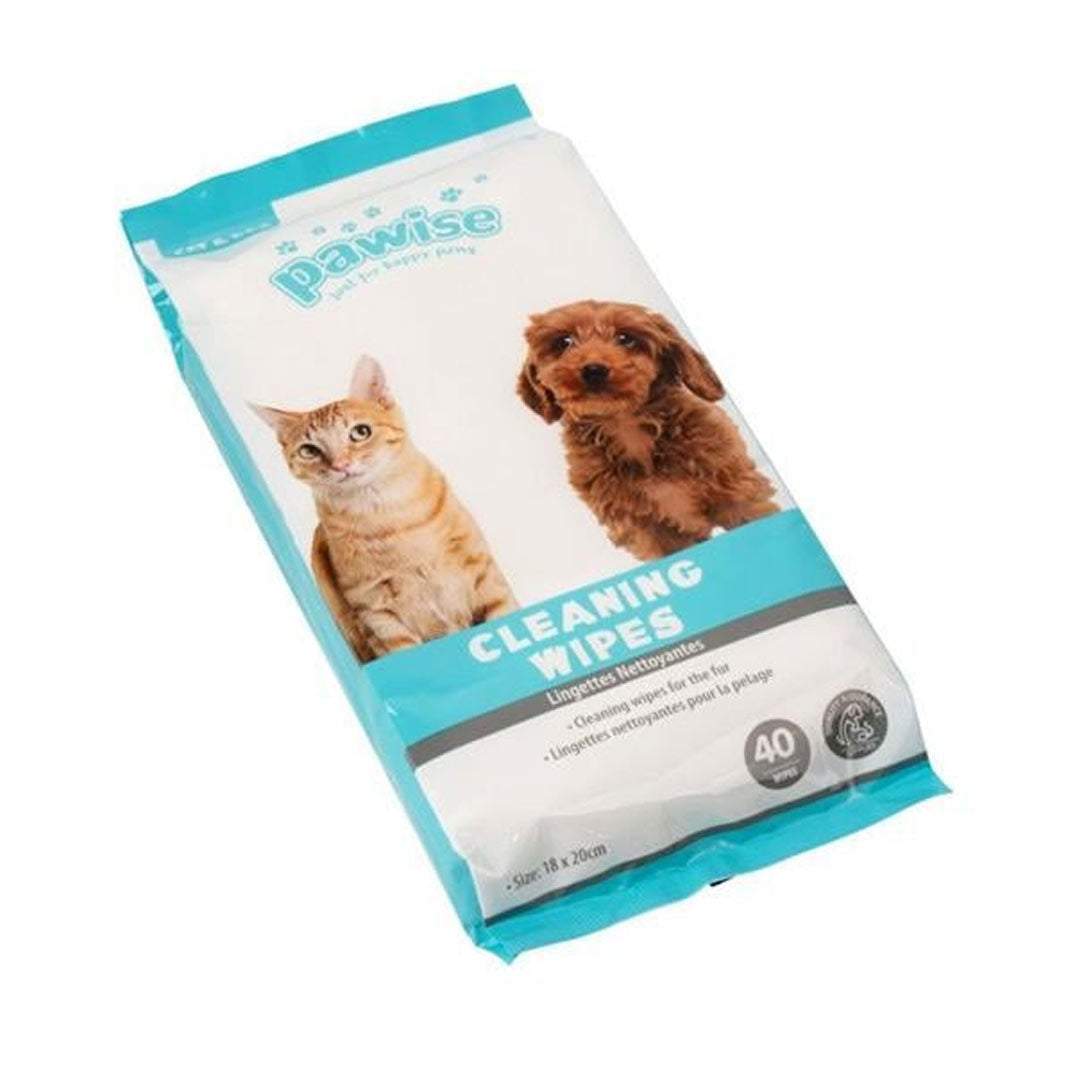 دستمال تمیز کننده حیوانات خانگی پاویس با الوئه ورا 40 عدد