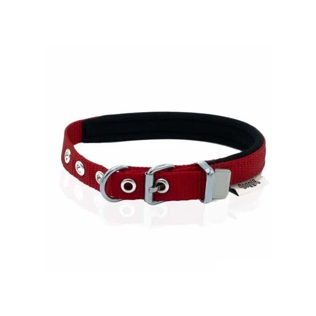 Doggie Comfortable Woven Handmade Red Dog Collar 1.5x25-30cm
