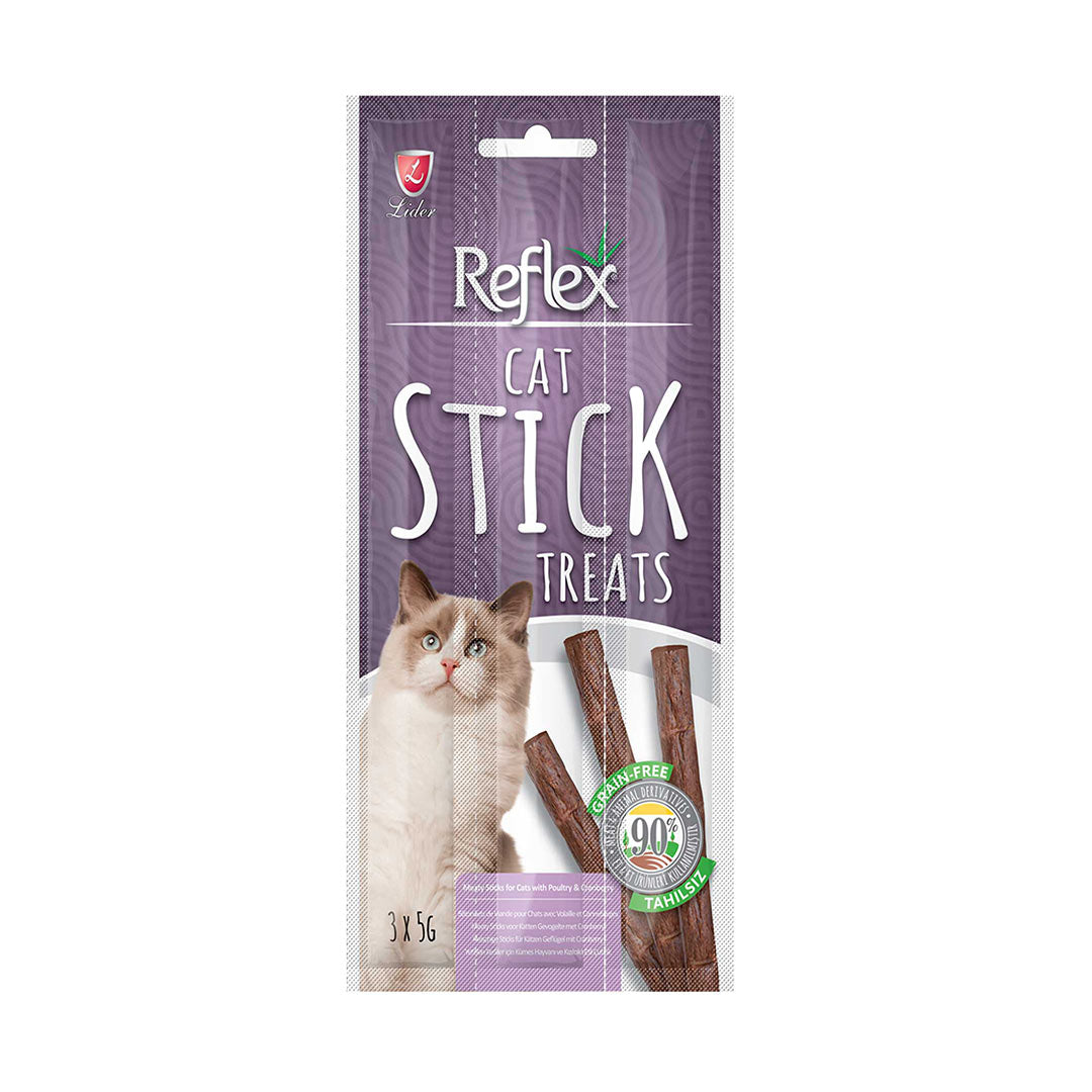 Reflex Stick Kümes Hayvanı Ve Kızılcık Kedi Ödül Çubuğu 3x5gr