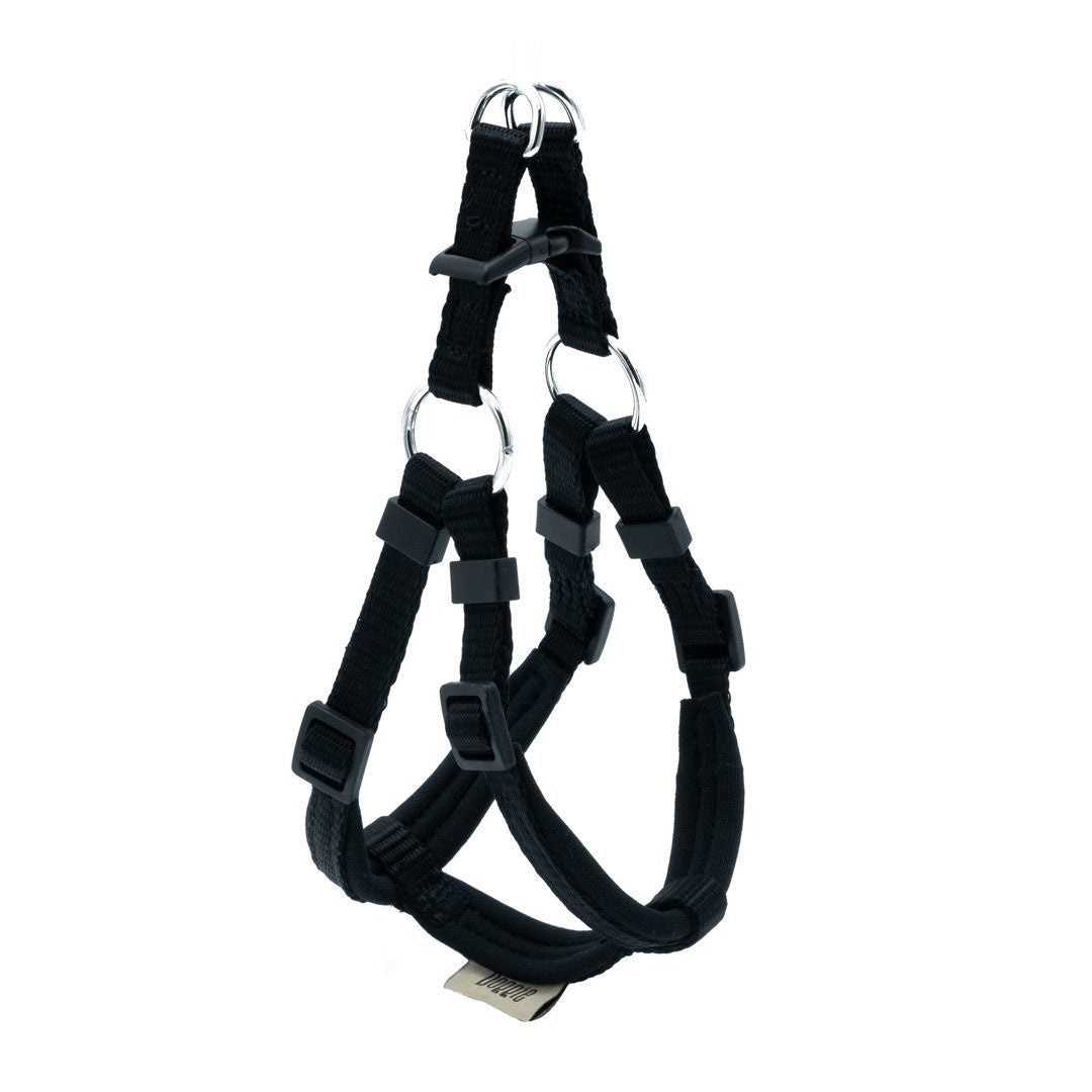 Doggie Konforlu Dokumadan El Yapımı Ronin Model Siyah Köpek Göğüs Tasması 3XL-3x75-85cm