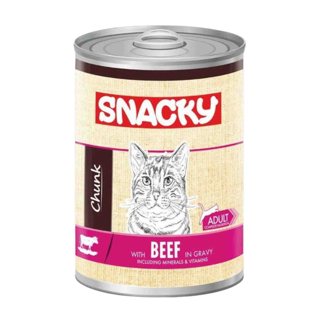 Snacky Chunk Sığır Etli Yetişkin Kedi Konservesi 400gr