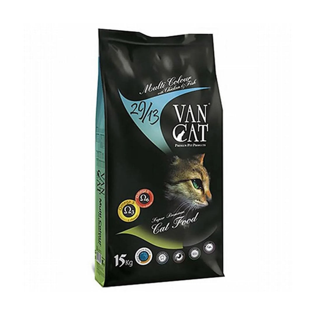 Vancat Multi Color Adult Cat Food 15 Kg