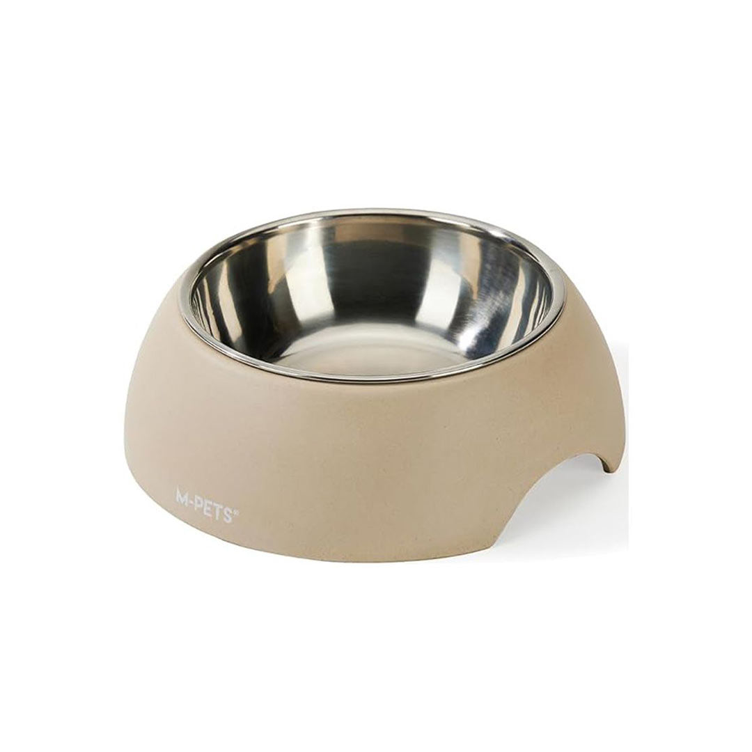 M-Pets Eco Bamboo Olive Colored Food Bowl S 190ml