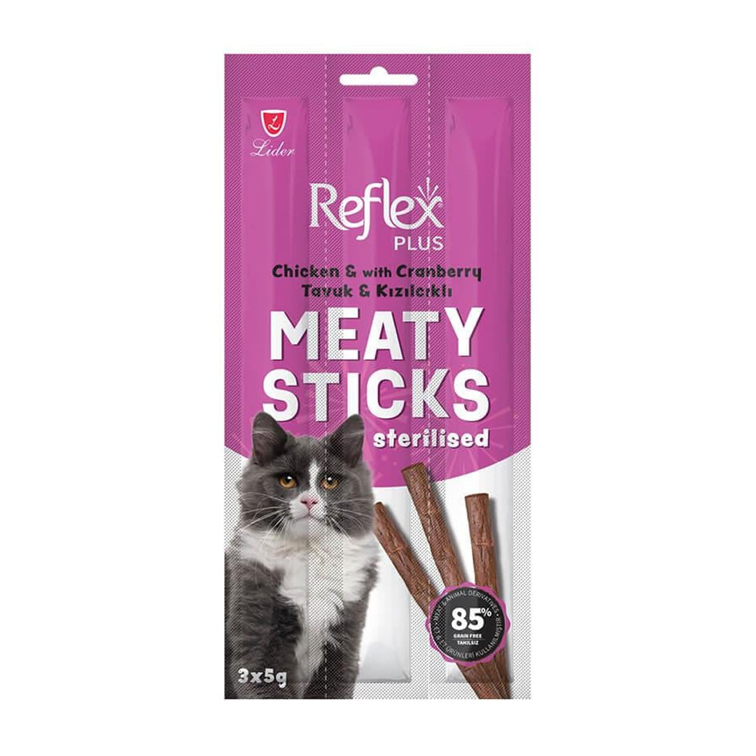 استیک خوراک مرغ و کرن بری استریل شده رفلکس 15 گرم 3 عدد