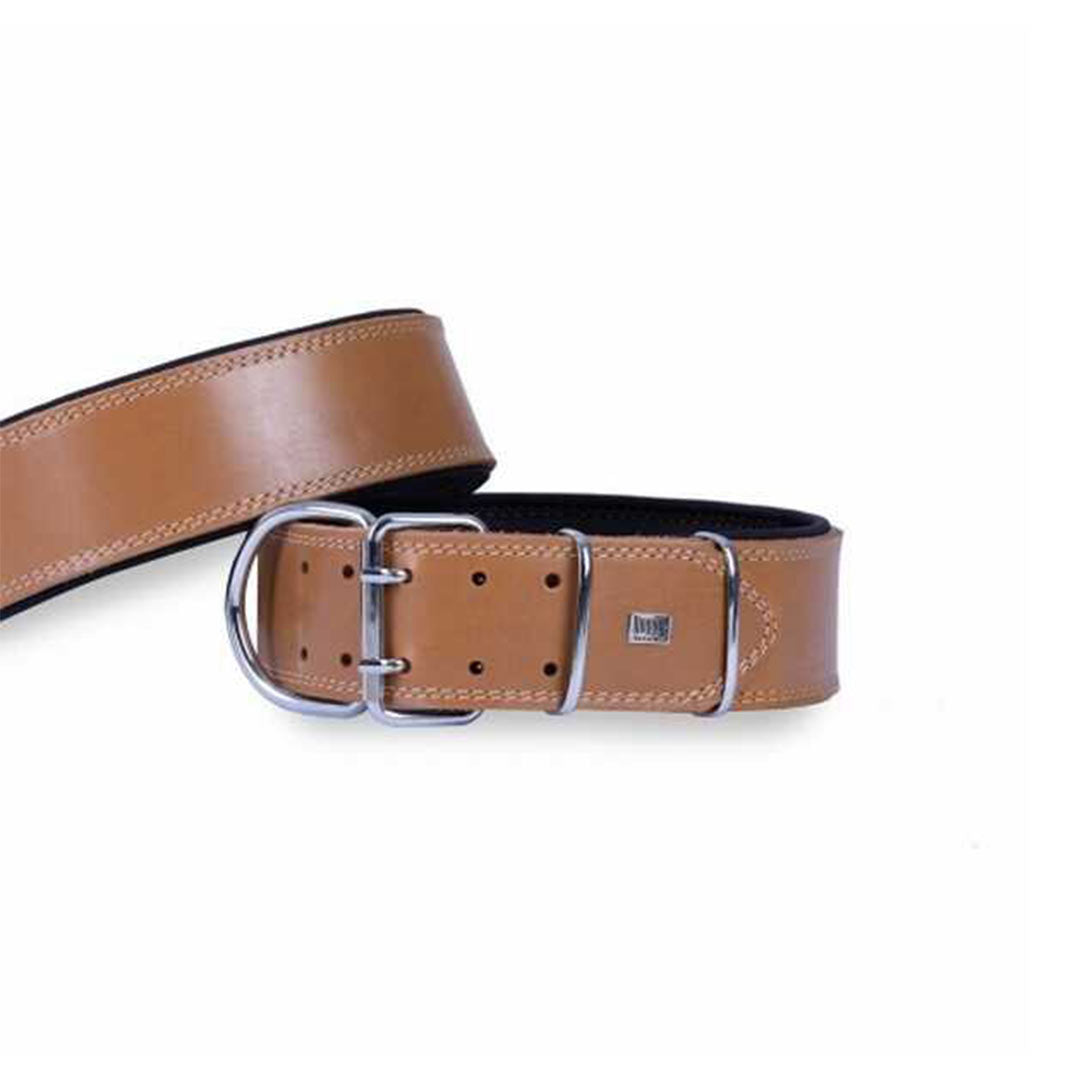 Doggie Çift Kat Deri Kamel Köpek Boyun Tasması 6x60-70 Cm