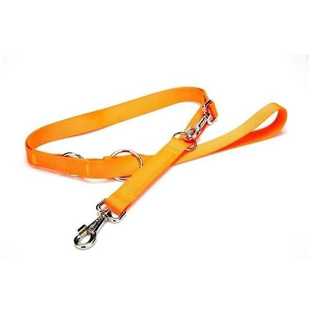 Doggie Classic Dokuma Turuncu Köpek Gezdirme Tasması Medium 2.5x120-190 Cm