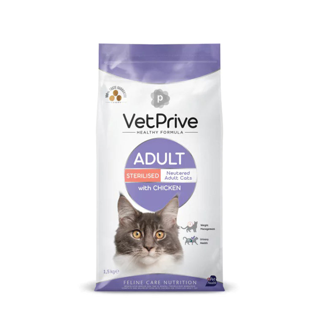 Vet Prive Kısırlaştırılmış Tavuklu Kedi Maması 1,5kg