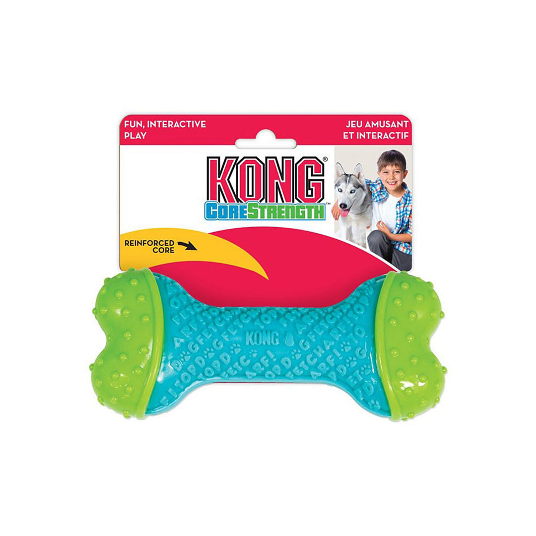 لعبة مضغ على شكل عظم ، Kong Core Strength، للكلاب م