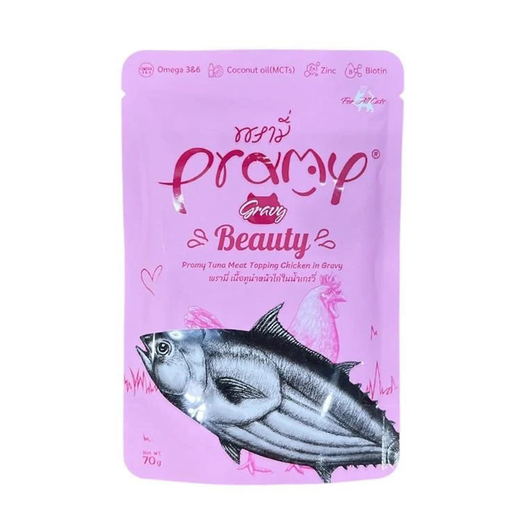 Pramy Sos İçinde Ton Balıklı ve Tavuklu Kedi Maması 70gr
