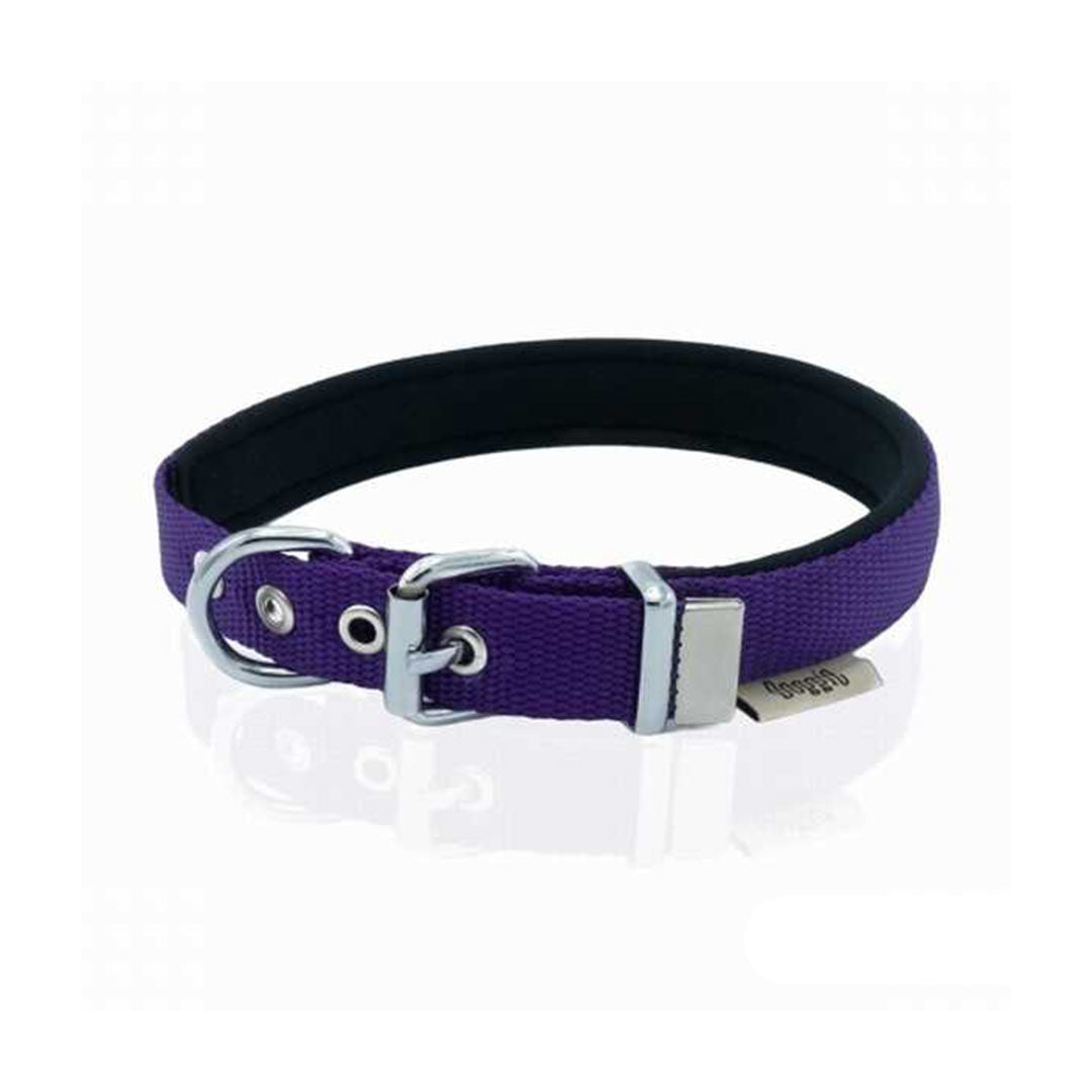 Doggie Comfortable Woven Handmade Purple Dog Collar 2x35-40cm