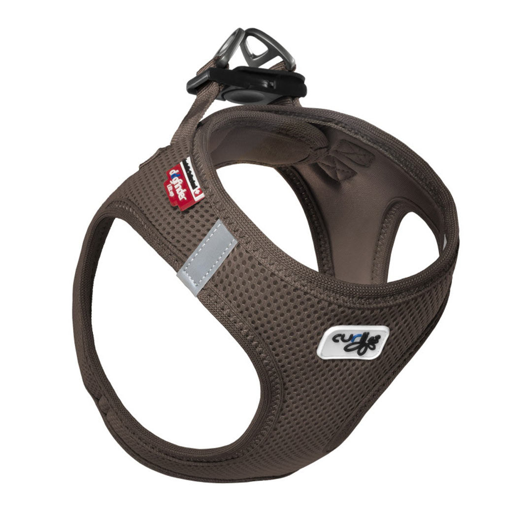 Curli Vest Air-Mesh Kahverengi Köpek Göğüs Tasması Medium 45-50 Cm