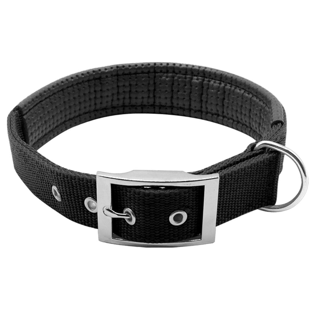 Doggie Elite Woven Handmade Black Dog Collar 2.5x37-45cm