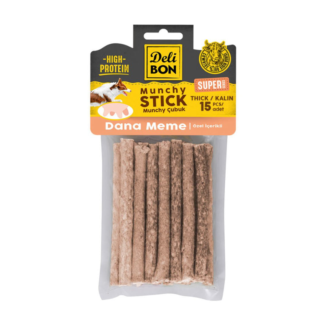 Delibon Süper Munchy Çubuk Dana Memeli Köpek Çiğneme Kemiği 15'li