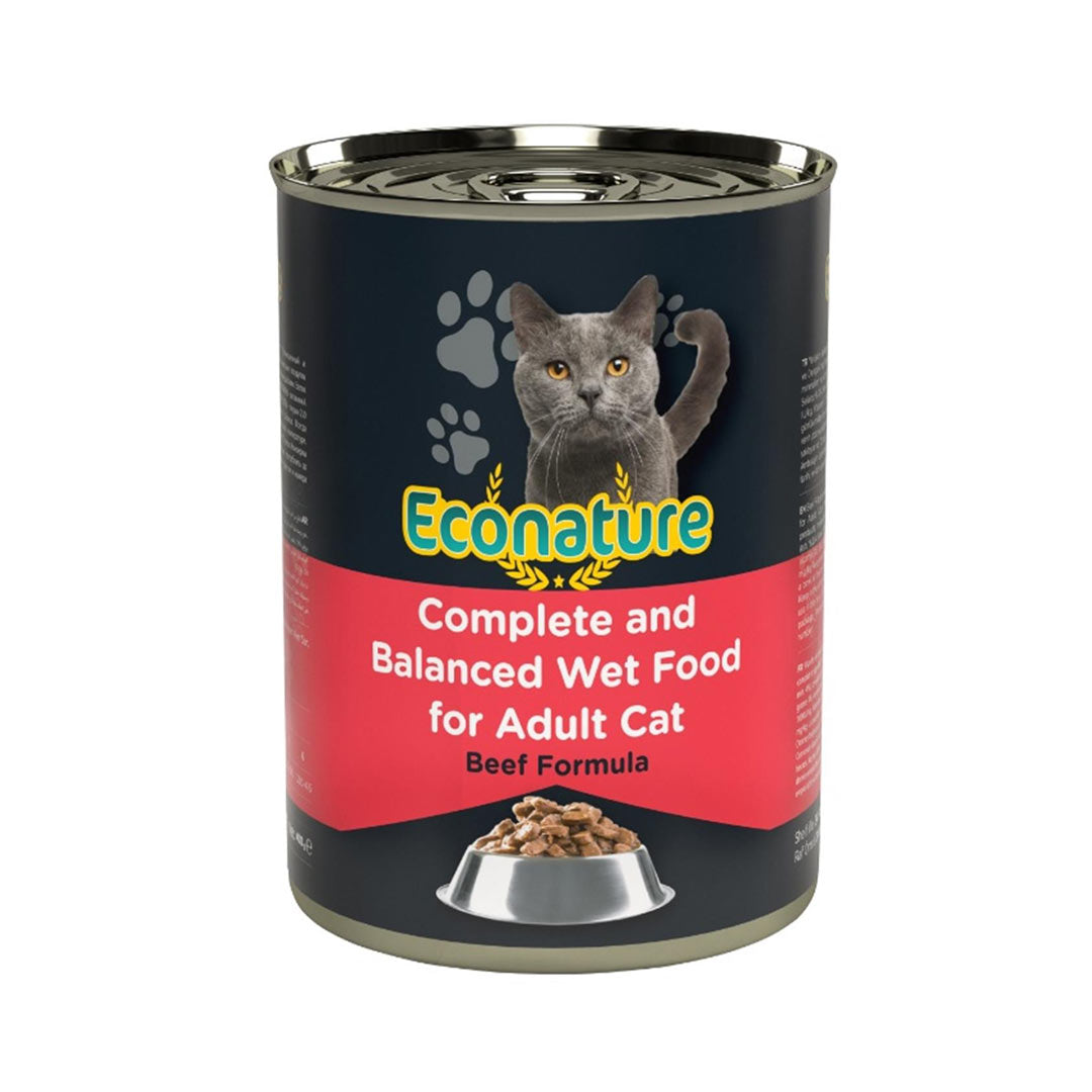 علبة طعام القطط البالغة من إيكوناتور سوس بنكهة اللحم البقري 400 غرام