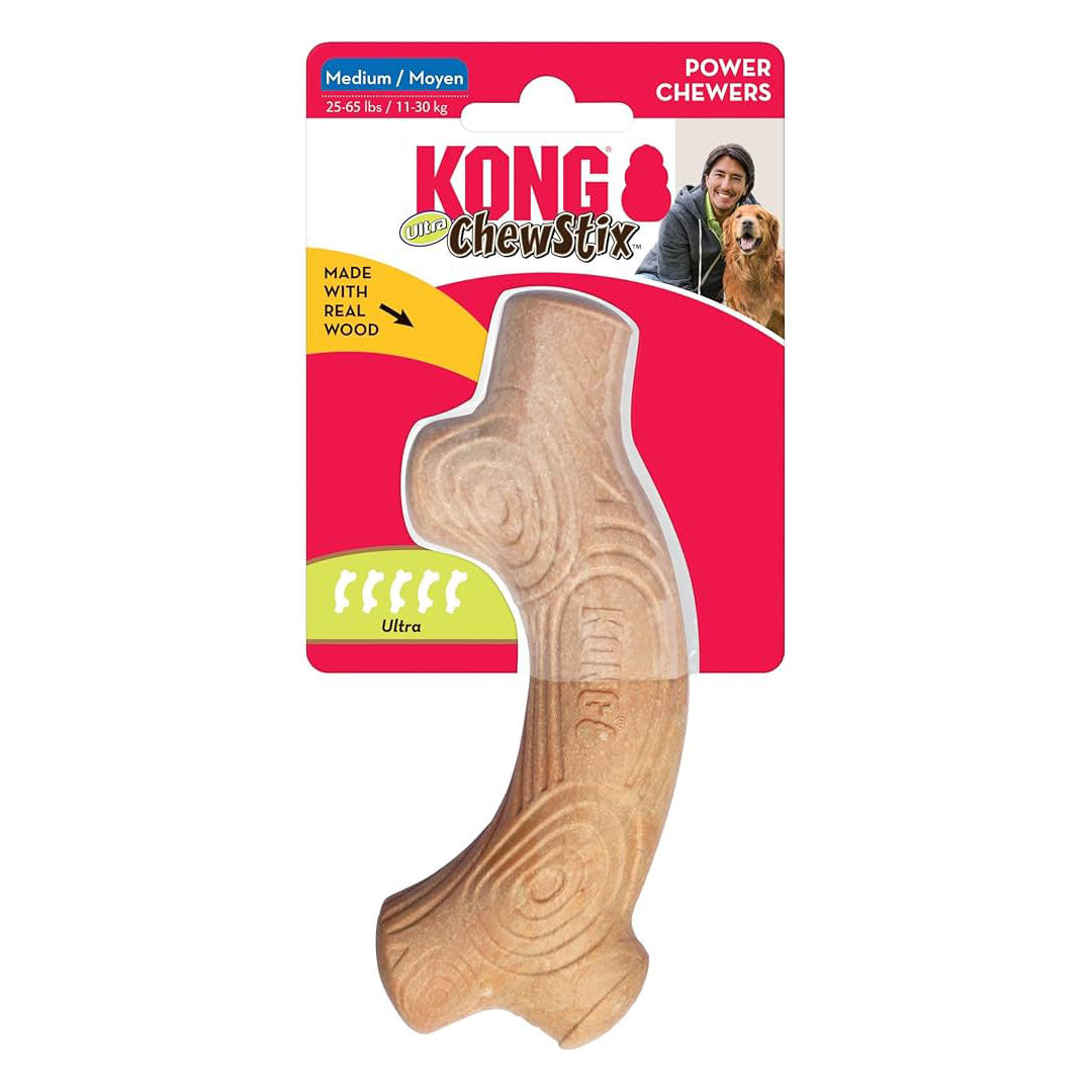 لعبة كلب متوسطة الحجم بشكل فرع شجرة من Kong ChewStix