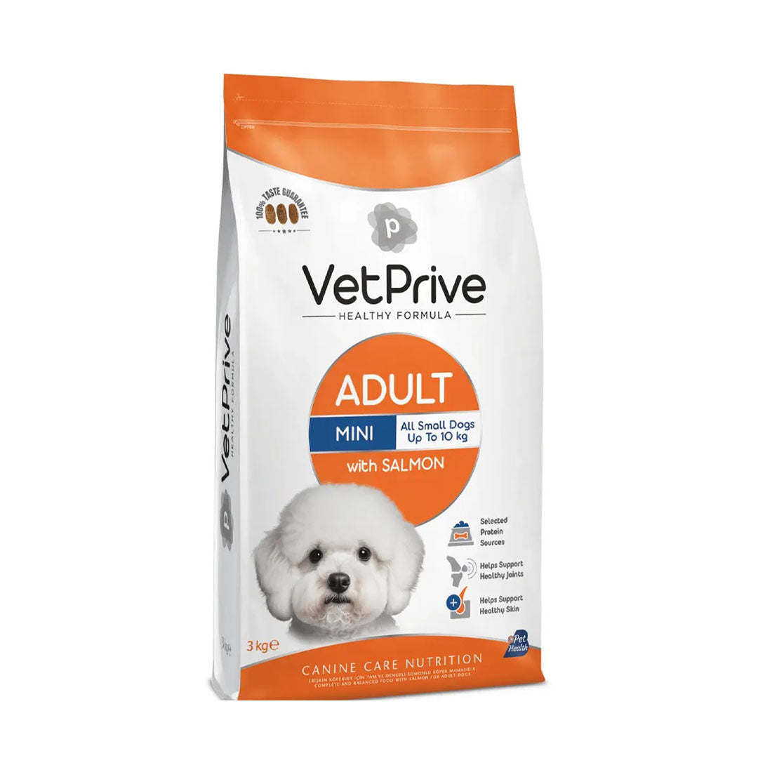 Vet Prive with Salmon Small Breed Adult Dog Food 3kg