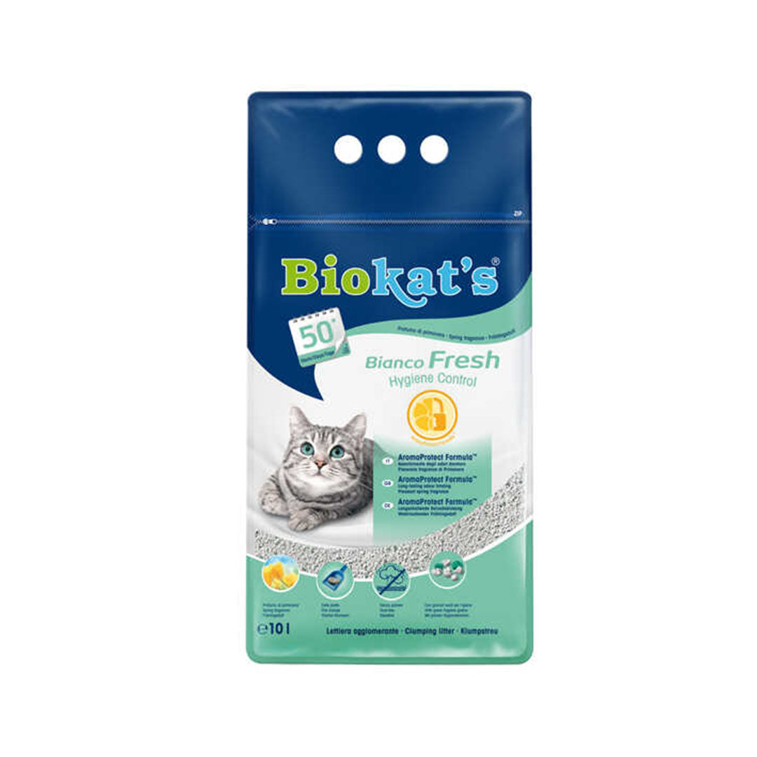 Biokat's Bianco Fresh Hijyenik Topaklanan Bentonit Kedi Kumu 10 KG