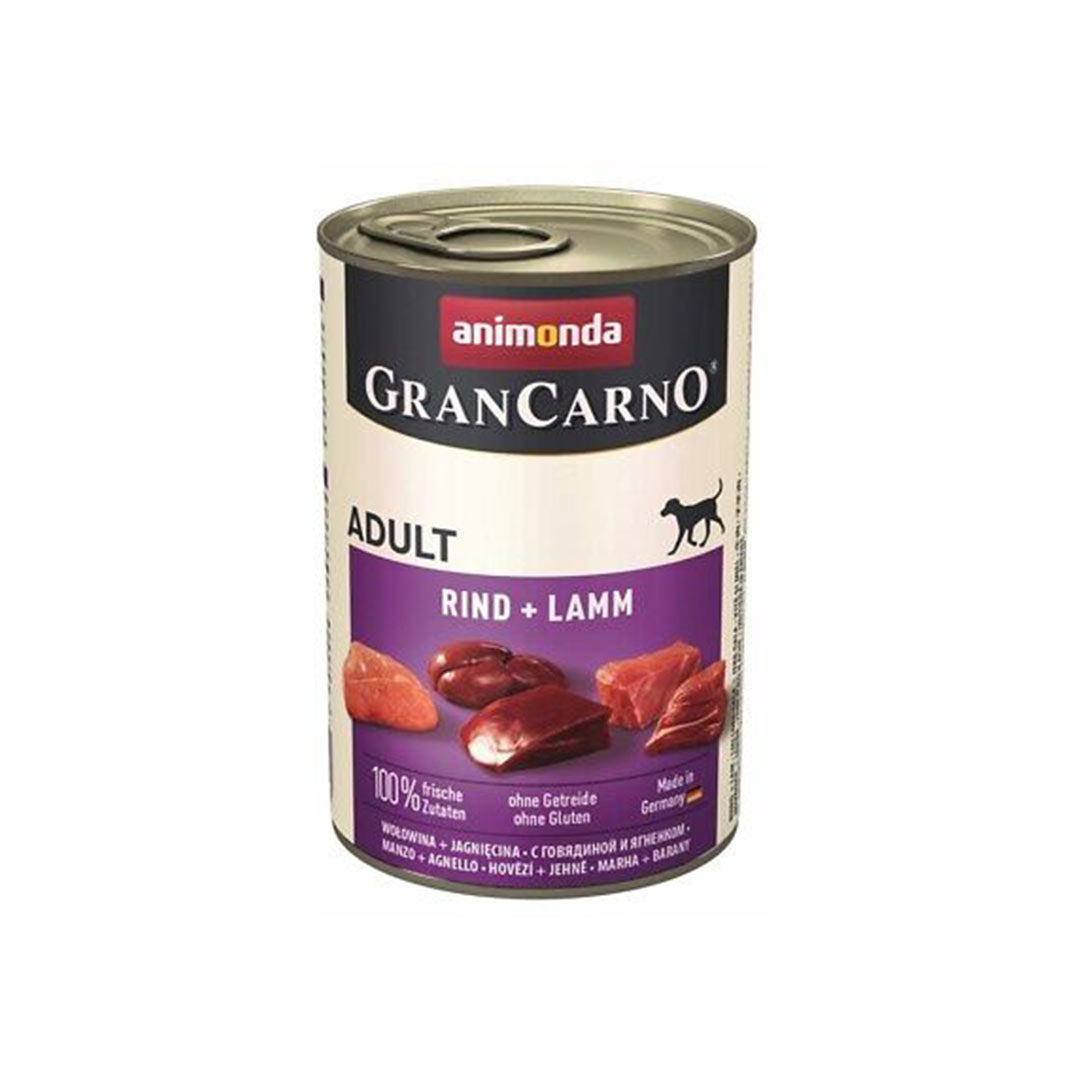 Animonda Gran Carno Sığırli ve Kuzu Etli Yetişkin Köpek Konservesi 400 Gr