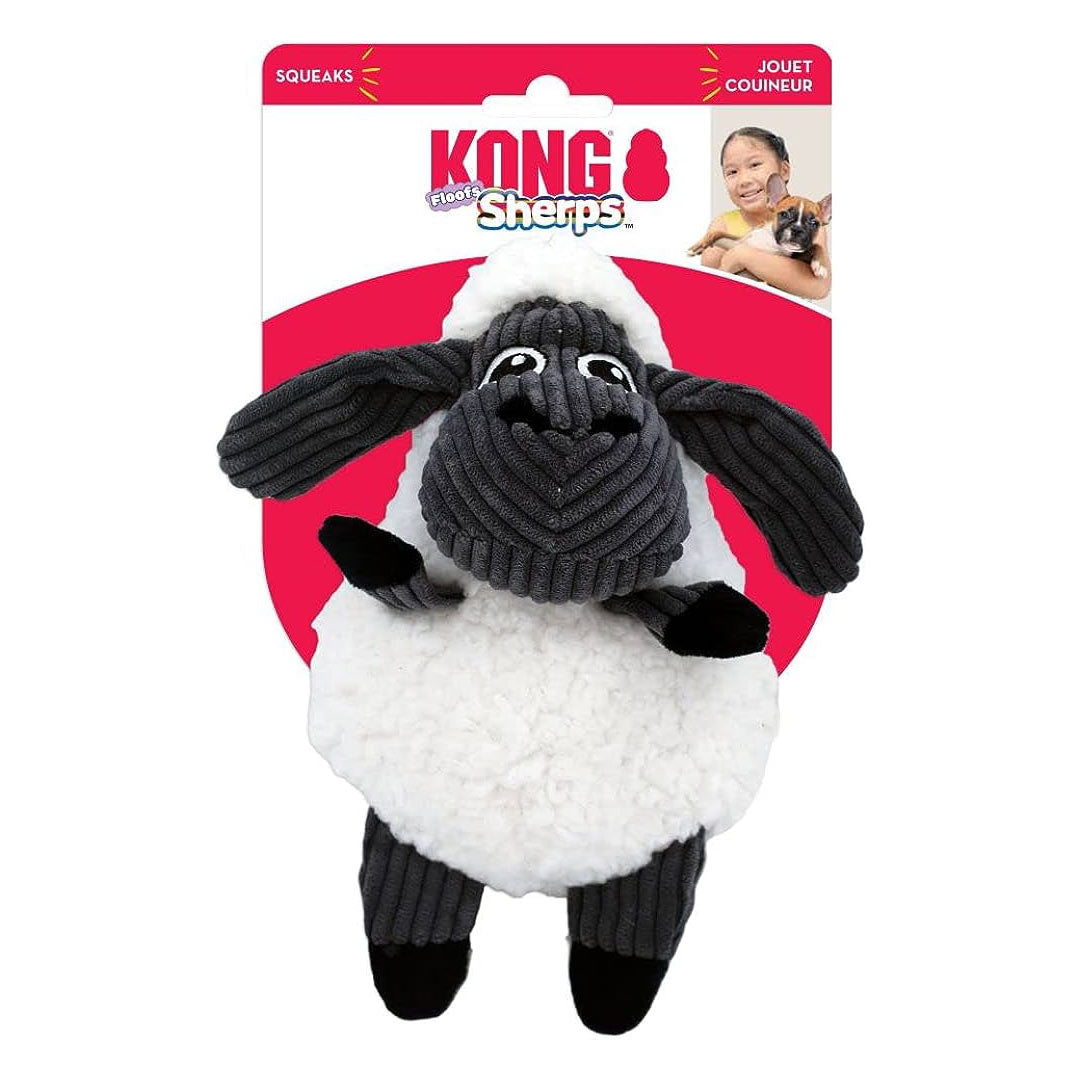 Kong Sherps Sheep-Shape Plush Dog Toy M