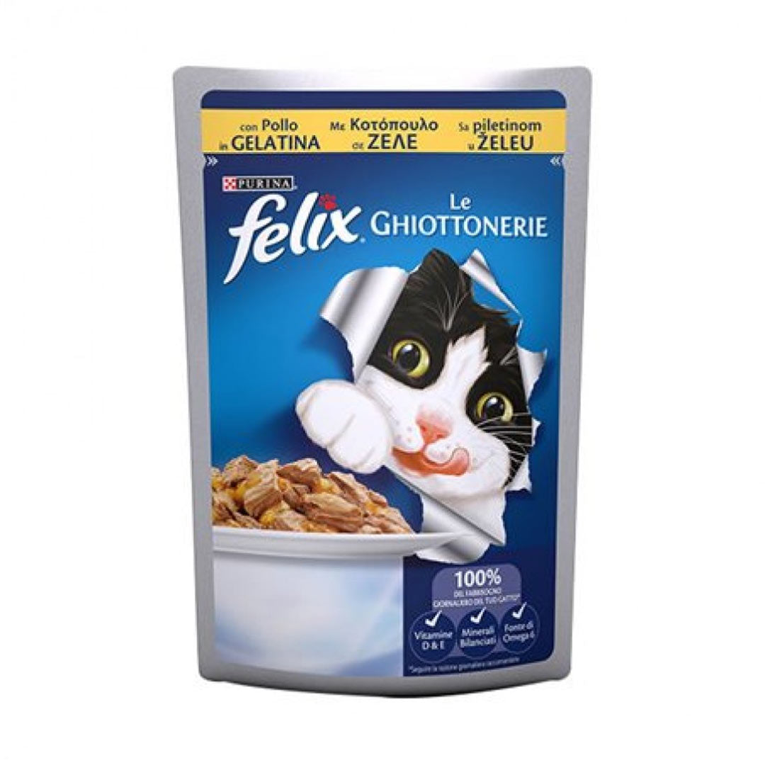 Felix Pouch Tavuk Etli Yetişkin Yaş Kedi Maması 100 Gr
