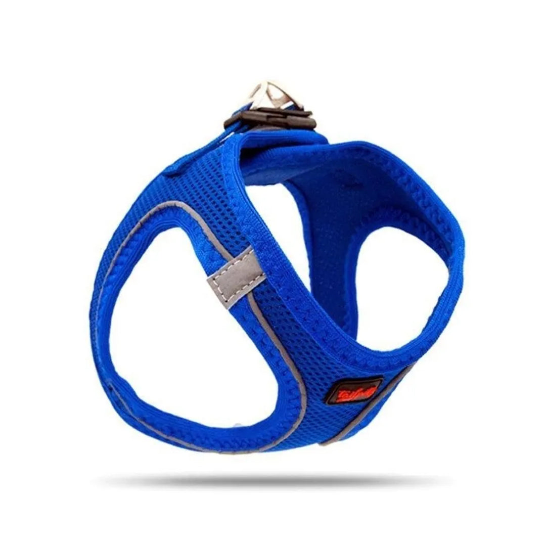 Tailpetz Air-Mesh Saks Mavi Köpek Göğüs Tasması XS