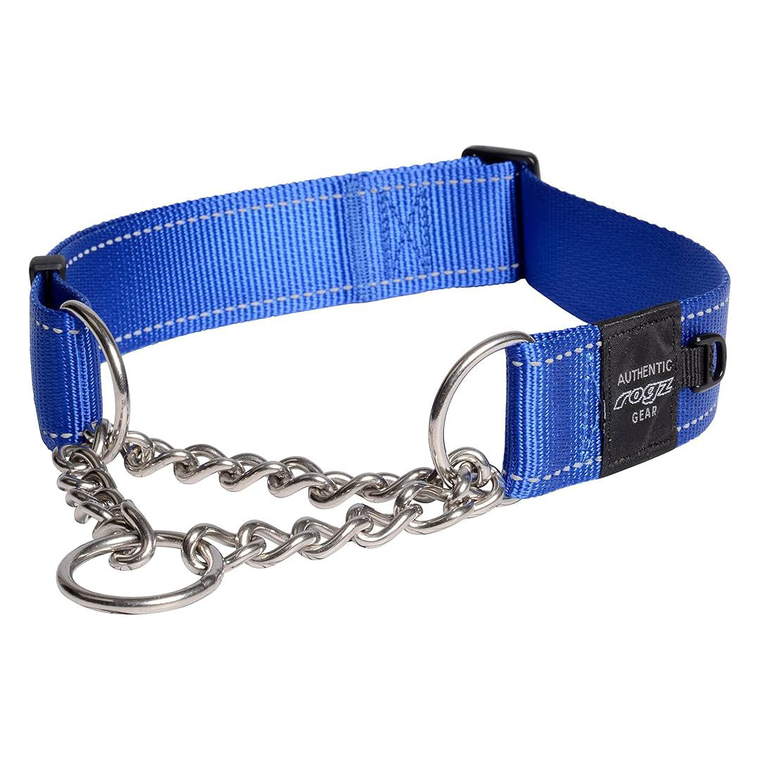 Rogz Utility Kontrol Zicirli Mavi Köpek Boyun Tasması XXL