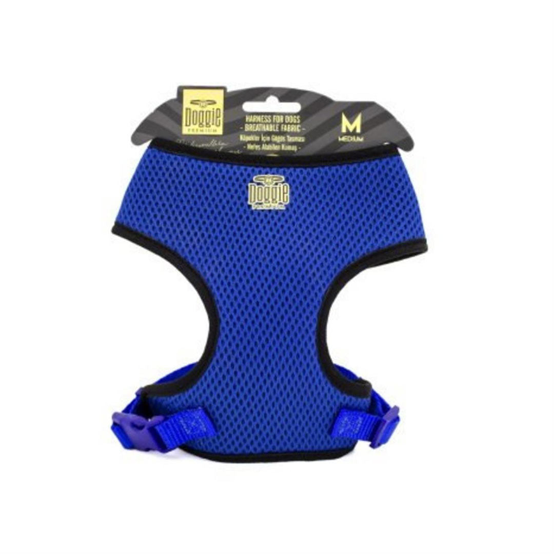 Doggie Airy Woven Handmade Royal Blue Small Breed Dog Chest Collar M 1.5x35-45cm