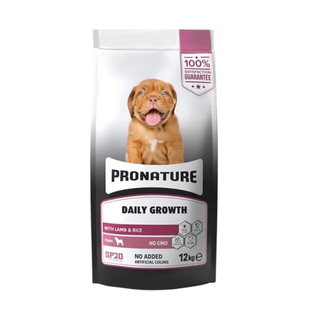 Pronature Orta ve Büyük Irk Kuzulu ve Pirinçli Yavru Köpek Maması 12kg