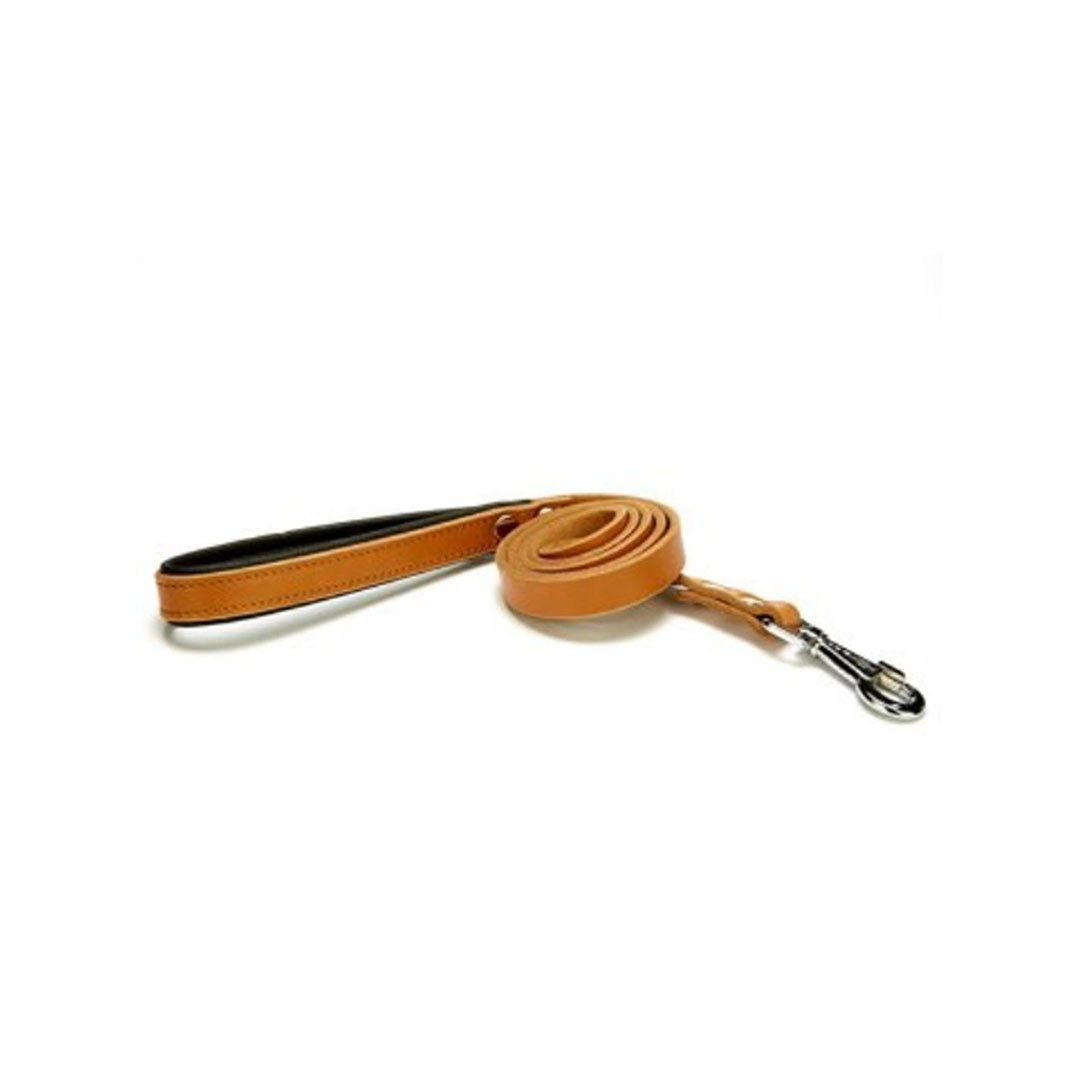 Doggie Comfortable Handmade Real-Leather Camel Colour Dog Leash 1.5x160cm