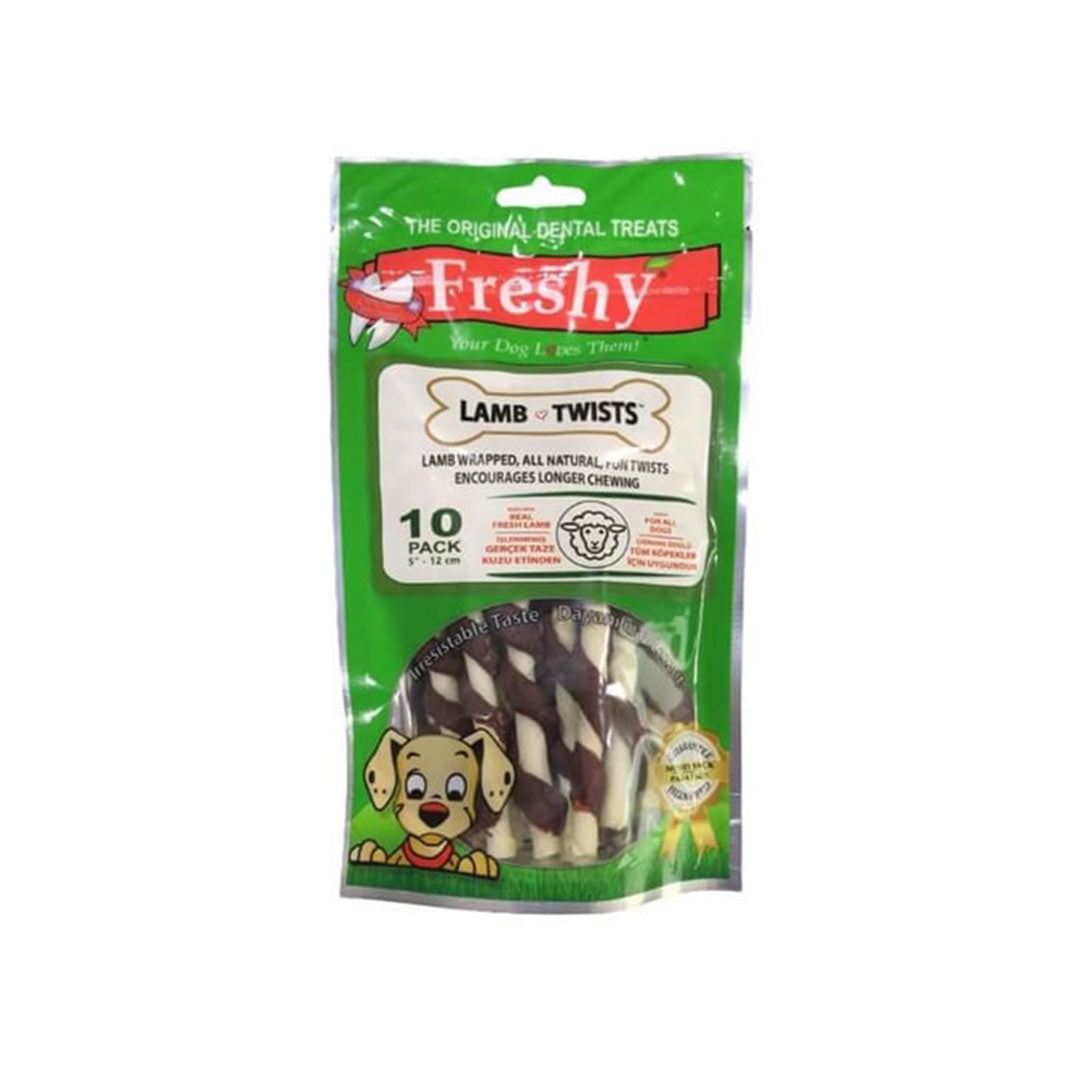 عصا حلوى لحم الضأن الطازجة للكلاب 10 قطع 12 سم